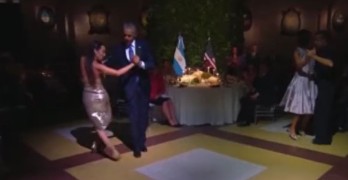 President Obama dancing the Tango