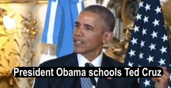 President Obama schools Ted Cruz
