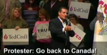 Ted Cruz Heckler - Go Back To Canada