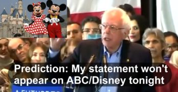 Sanders challenges Disney and ABC