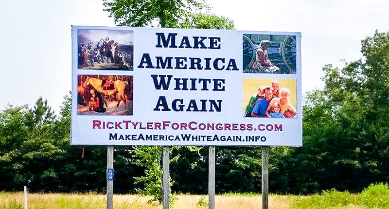 Tennessee candidate defends his sign - Keep America White Again