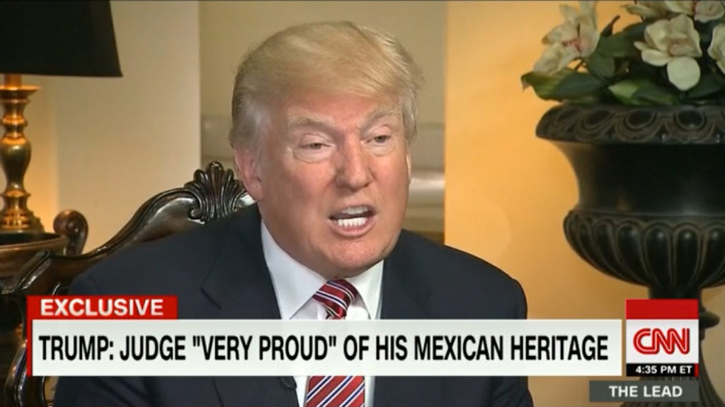 Donald Trump to Jake Tapper on judge 'He's a Mexican' (VIDEO)