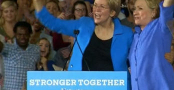 Elizabeth Warren introduces Hillary Clinton
