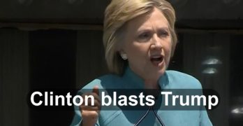 Clinton blasts Trump