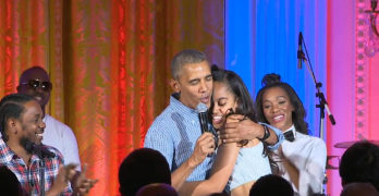 Obama serenades daughter Malia for her birthday as he pays homage to Americans on July 4th