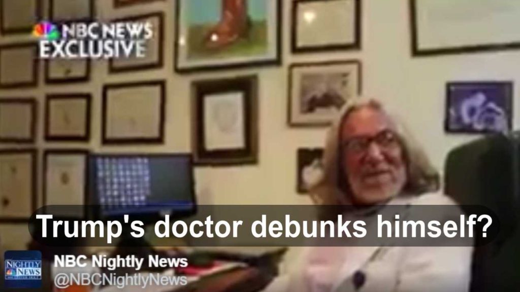 Trump's doctor all but debunks the veracity of his statement on Trump's health (VIDEO)