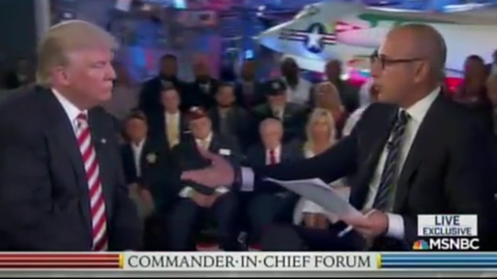 Donald Trump's interview at Commander-in-Chief Forum