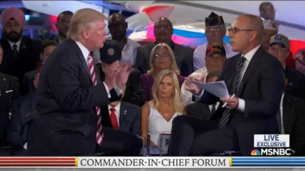 Trump disparaged and disrespected military brass at Commander-In-Chief Forum
