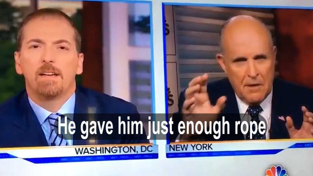 Chuck Todd gives Rudy Giuliani all the rope he needed to convict Trump