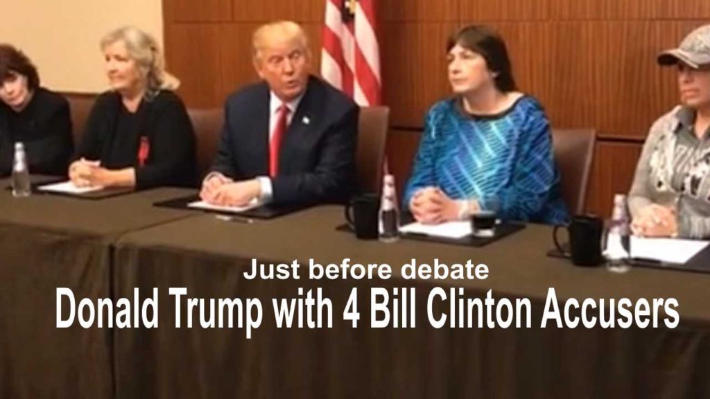 Donald Trump trots out 4 Bill Clinton accusers just before the debate (VIDEO)