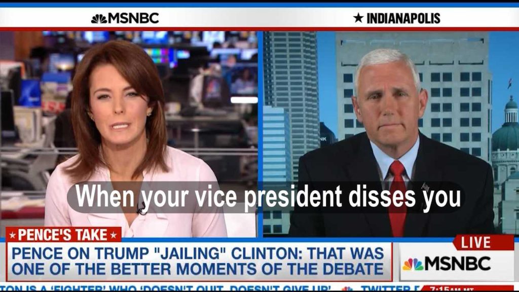 Mike Pence disses Donald Trump