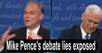 Mike Pence vice presidential debate lies fact checked with video evidence (VIDEO)