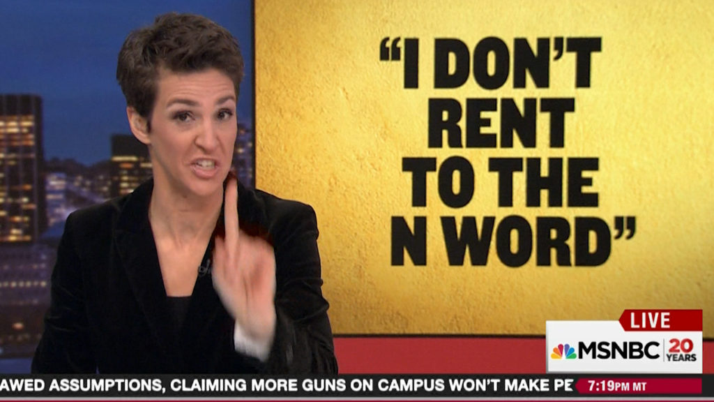 Rachel Maddow: Trump stood by as dad tells employee 'I don't rent to the nigg$rs' (VIDEO)