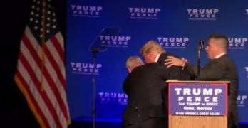 Donald Trump rushed off stage in Reno Rally (VIDEO)