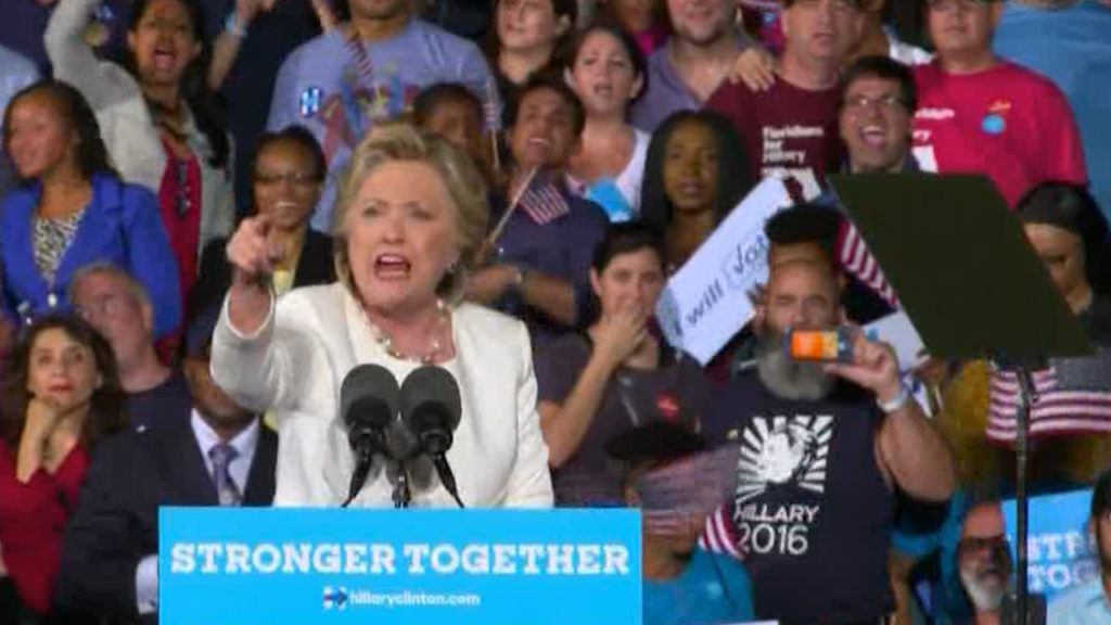 Watch Hillary Clinton summarily put a Trumpian heckler in their place (VIDEO)