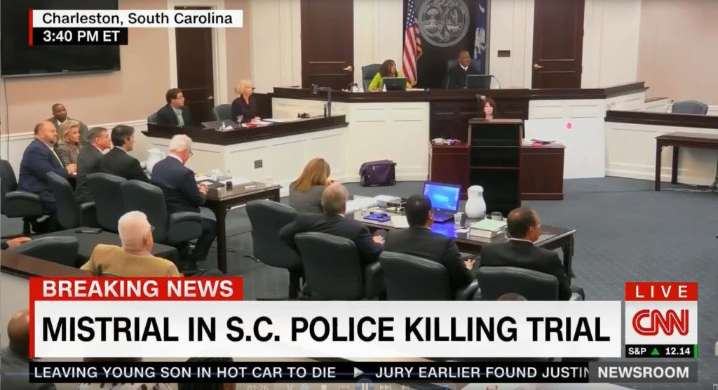 Judge declare mistrial in South Carolina Police murder of black man (VIDEO)