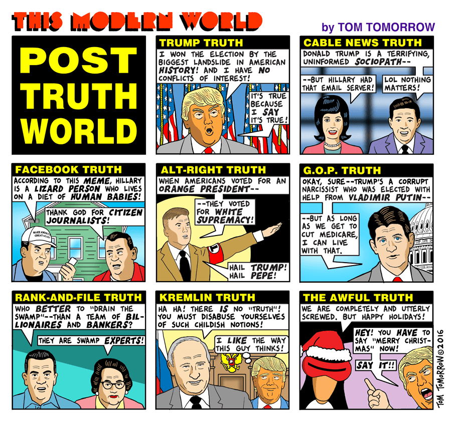 Cartoon: Post truth world