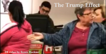 Trump Effect - White woman goes on a vile racist verbal attack on Latina (VIDEO)