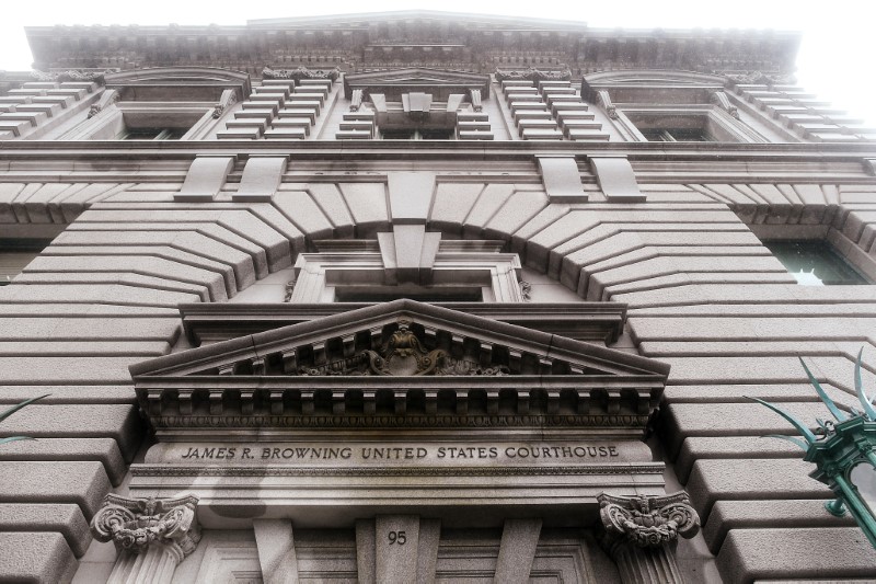 The James R. Browning U.S. Court of Appeals Building, home of the 9th U.S. Circuit Court of Appeals, is pictured in San Francisco trump