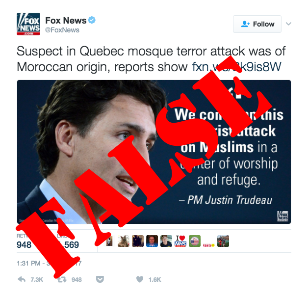 Fox News False tweet