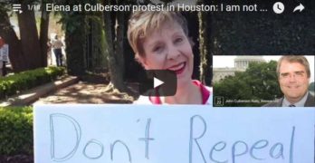 John Culberson rally protest