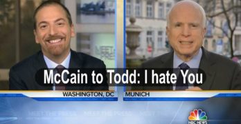 Senator John McCain to NBC Chuck Todd I hate the press. I hate you (VIDEO)