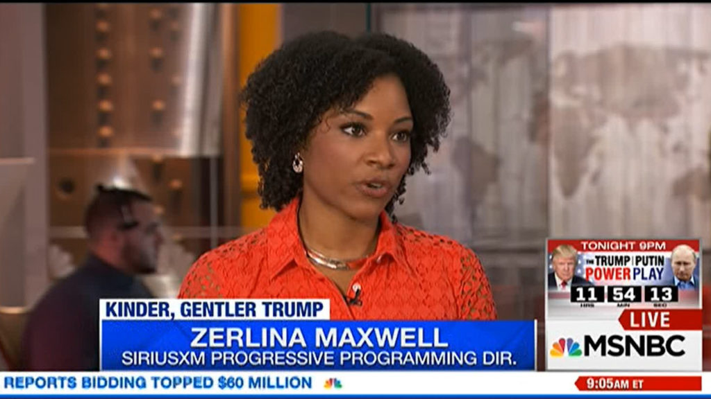 MSNBC Zerlina Maxwell great response to gullible punditry adulation of Trump speech