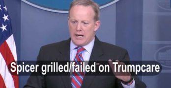 Sean Spicer unable to give coherent answers to reporters grilling questions (VIDEO)