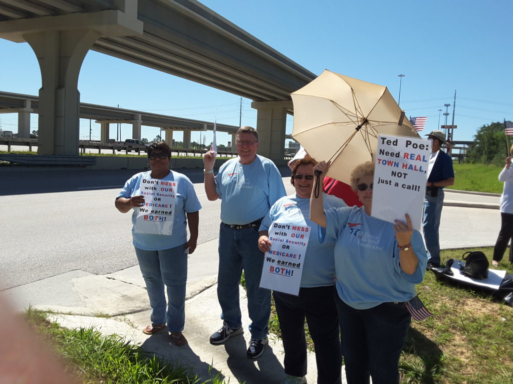 Ted Poe's constituents followed him to Chamber of Commerce event demanding a town hall