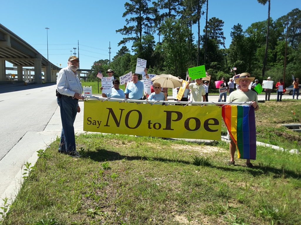 Ted Poe's constituents followed him to Chamber of Commerce event demanding a town hall