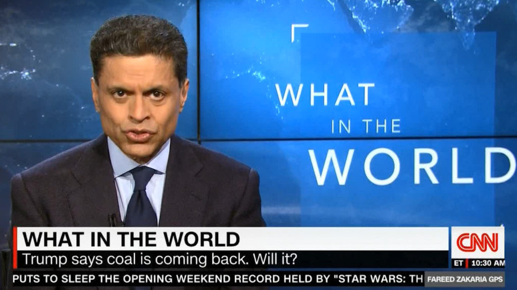 Fareed Zakaria blows a hole in Trump's promise to the coal worker