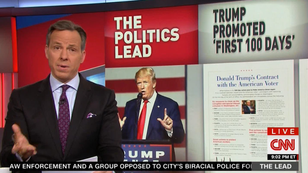 CNN Jake Tapper destroys Trump's 100-day mark with a flip-flop montage (VIDEO)