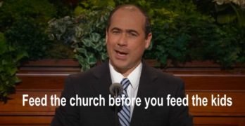 Mormon elder speaks in support tithing to church over ones starving kids (VIDEO)
