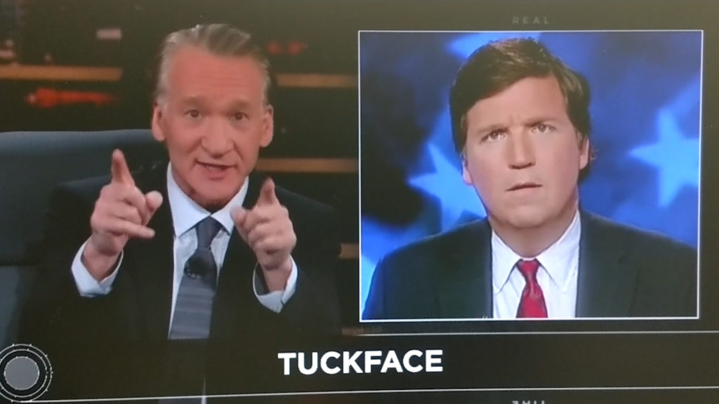 Bill Maher makes fun of Tucker Carlson's facial expressions