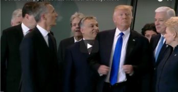 SHAMEFUL Trump, like an elementary school bully shoves NATO official (VIDEO)