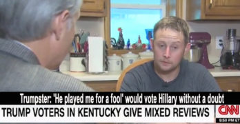 Trump voter- He played me for a fool - would now vote - Hillary without a doubt - (VIDEO)