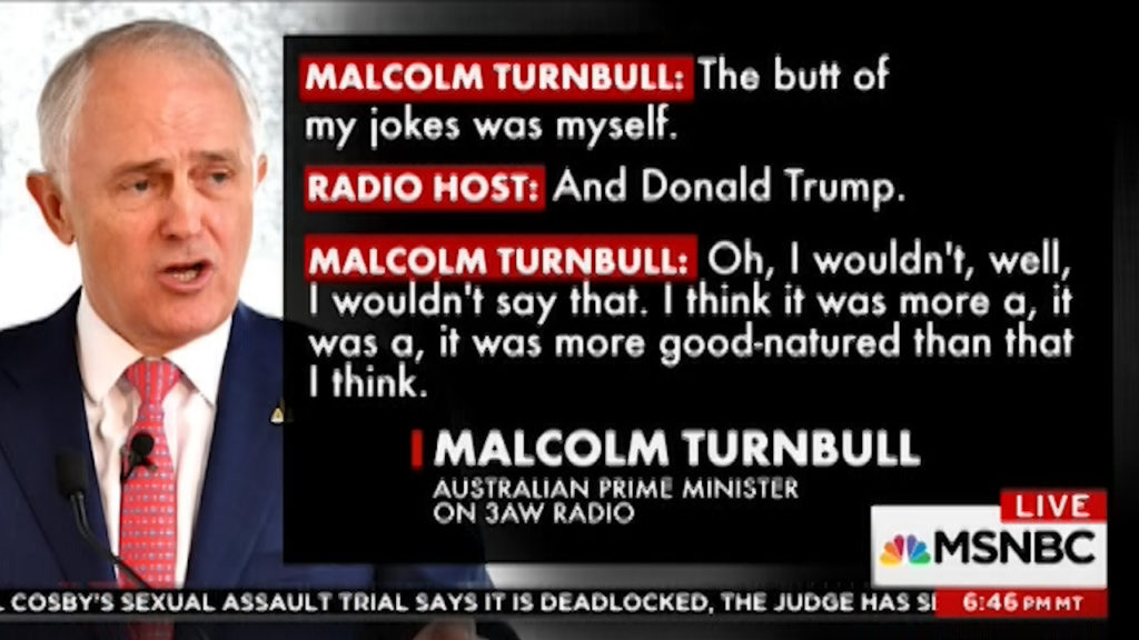 Australian Prime Minister make fun of Trump by parodying him as audience laugh uncontrollably (VIDEO)