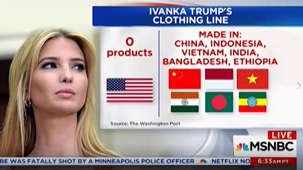 Ivanka Trump products not made-in-america
