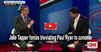 CNN Jake Tapper checks bloviating Trump supporting Speaker Paul Ryan (VIDEO)