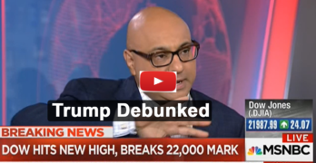 MSNBC Ali Velshi debunks the notion that Trump responsible for stock market rise