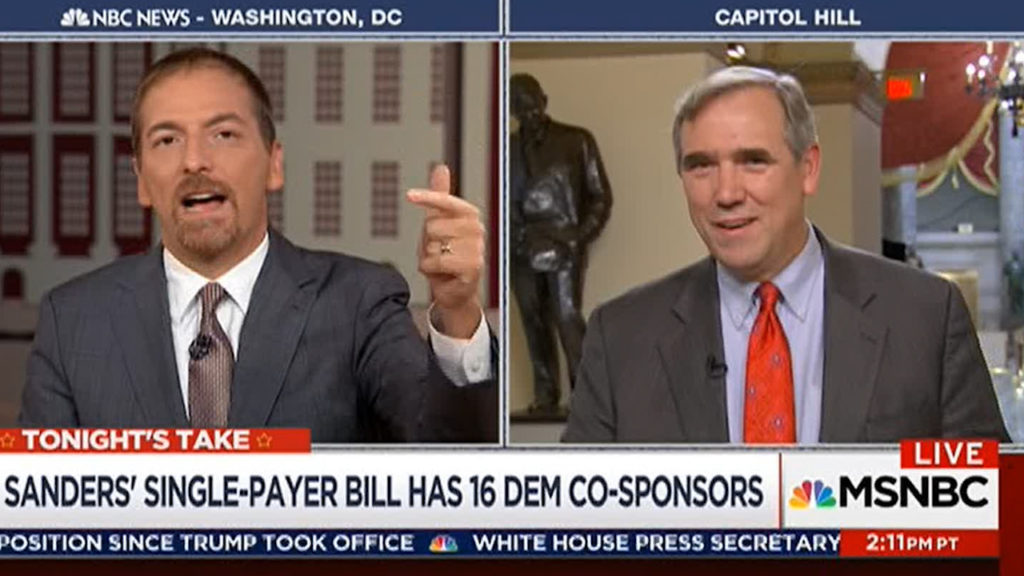 Chuck Todd Medicare for all interview shows he is a corporate shill (VIDEO)