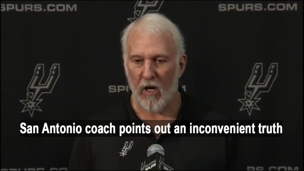 San Antonio Spurs Coach Gregg Popovich prescient speech to White people (VIDEO)