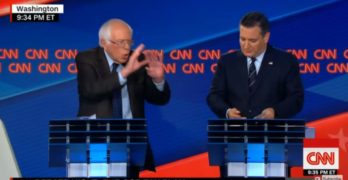 Bernie Sanders corners Ted Cruz in CNN debate and Cruz knew it (VIDEO)