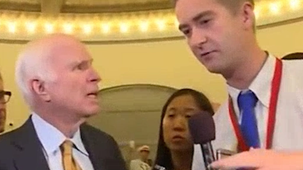 Senator John McCain slams Fox News reporter Why would you say something that stupid