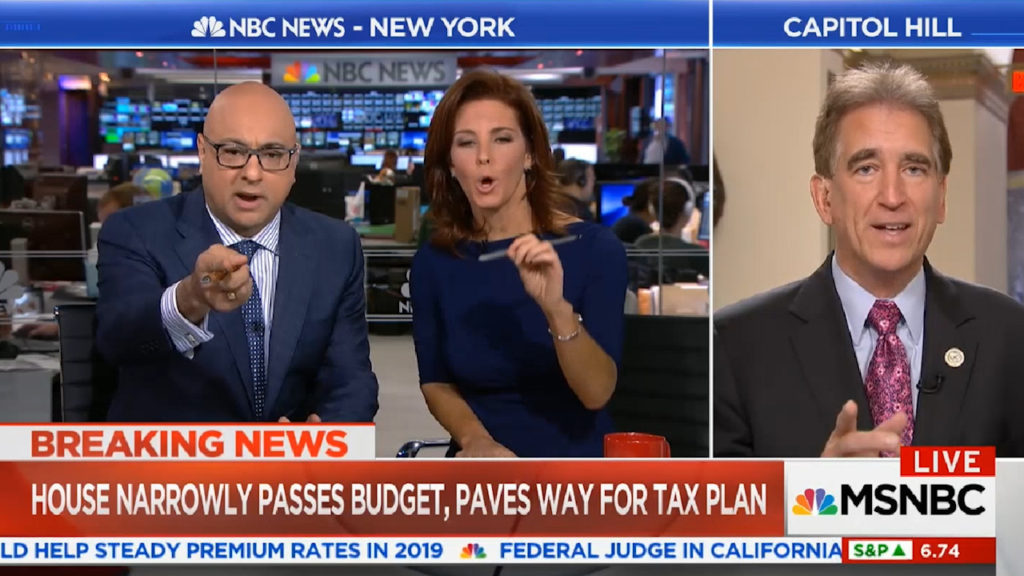 Velshi & Ruhle calls out another Republican for lying on tax cuts effect on markets (VIDEO)
