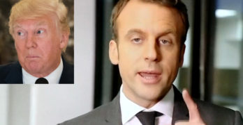 French President sticks it to Donald Trump 2