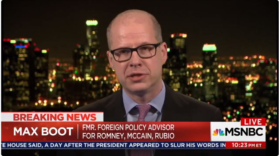 Republican Operative Max Boot -The party that supports this guy can no longer exist