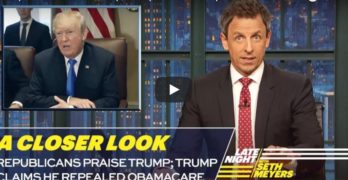 Seth Meyers skewers the President and GOP over tax cut scam