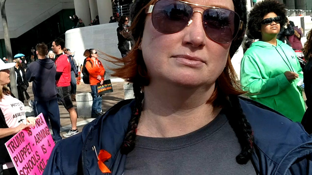 Conservative makes her views known at the DC March For Our Lives Rally