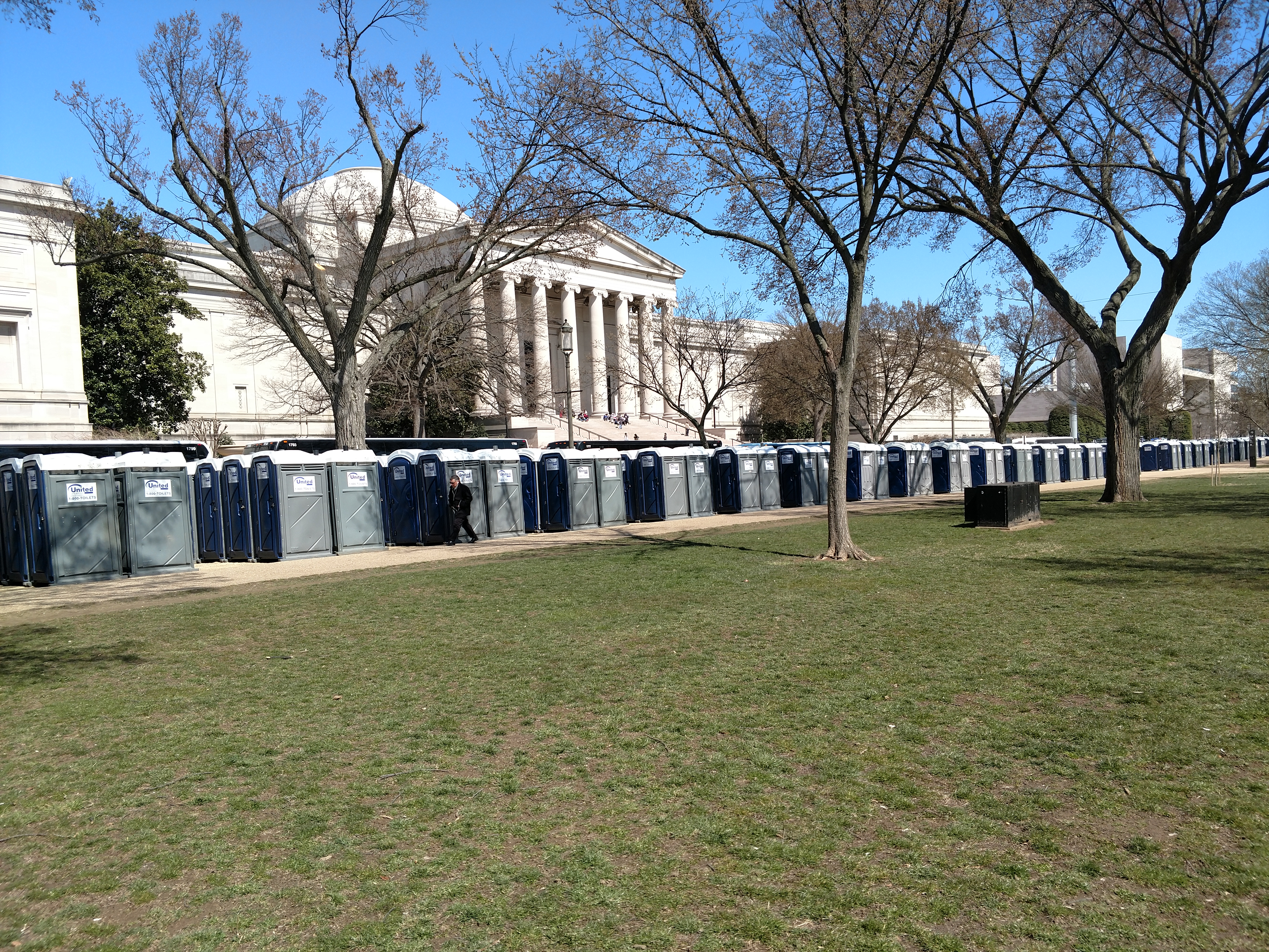 March for our lives - Rows of porta potties 02